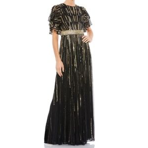 MAC DUGGAL Prom Wedding Mother of the Bride Groom Formal Flowy Gown • size 6 NWT